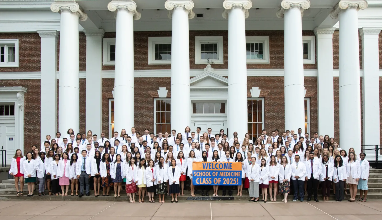 Students celebrating medical school success